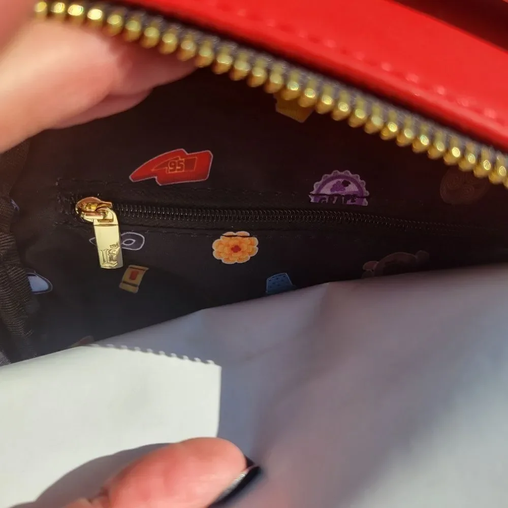 Loungefly Mini Backpack Disney Pixar Alien Remix Faux Leather Red 11.5